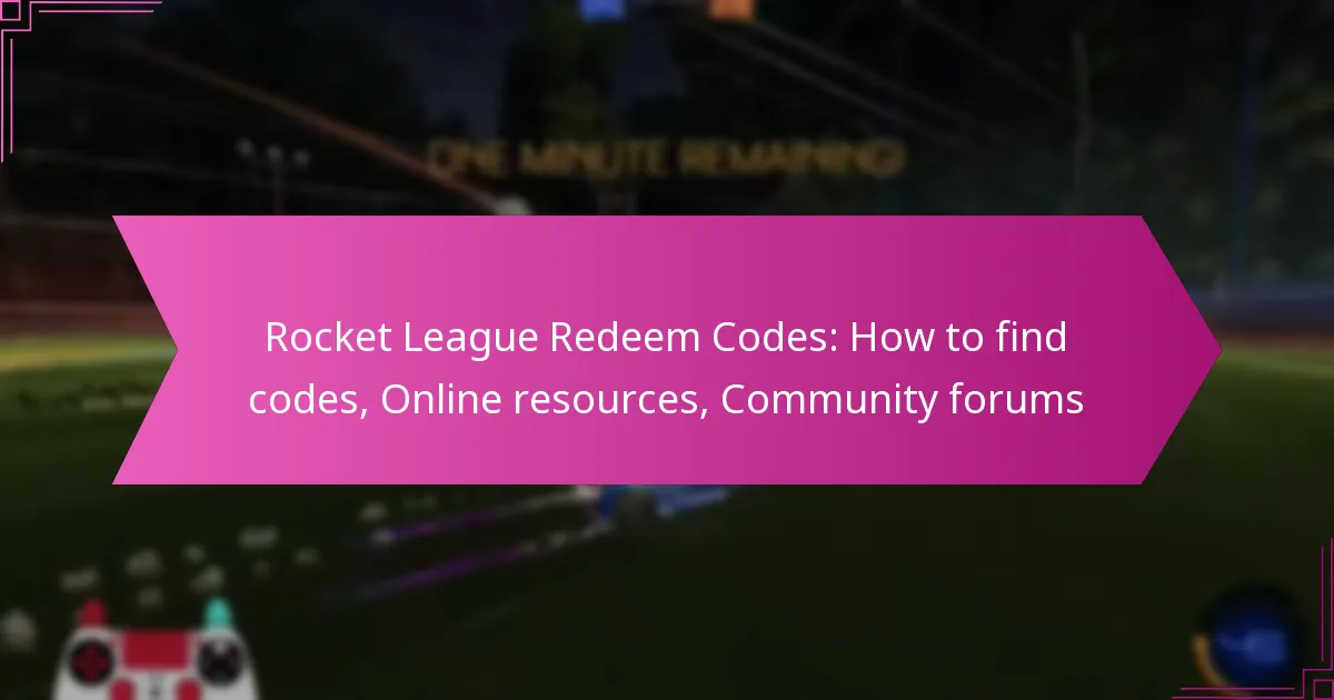 Read more about the article Rocket League Redeem Codes: How to find codes, Online resources, Community forums