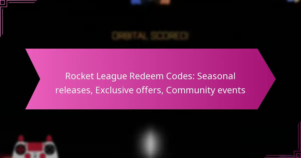Read more about the article Rocket League Redeem Codes: Seasonal releases, Exclusive offers, Community events