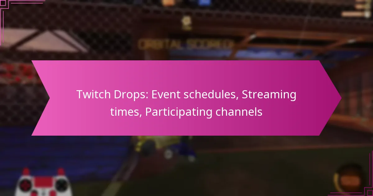 Read more about the article Twitch Drops: Event schedules, Streaming times, Participating channels