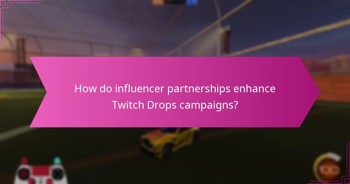 How do influencer partnerships enhance Twitch Drops campaigns?