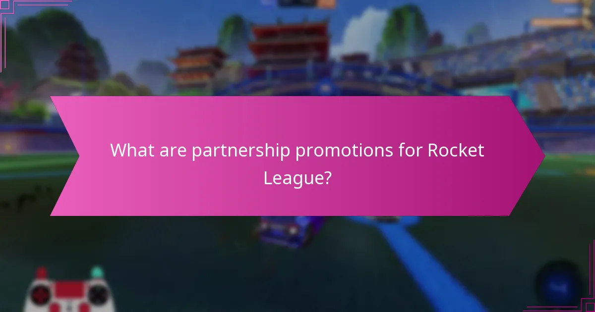 What are partnership promotions for Rocket League?