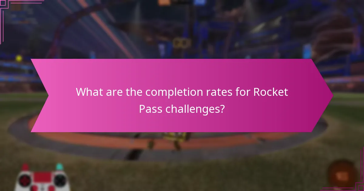 What are the completion rates for Rocket Pass challenges?