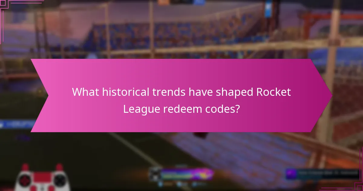 What historical trends have shaped Rocket League redeem codes?