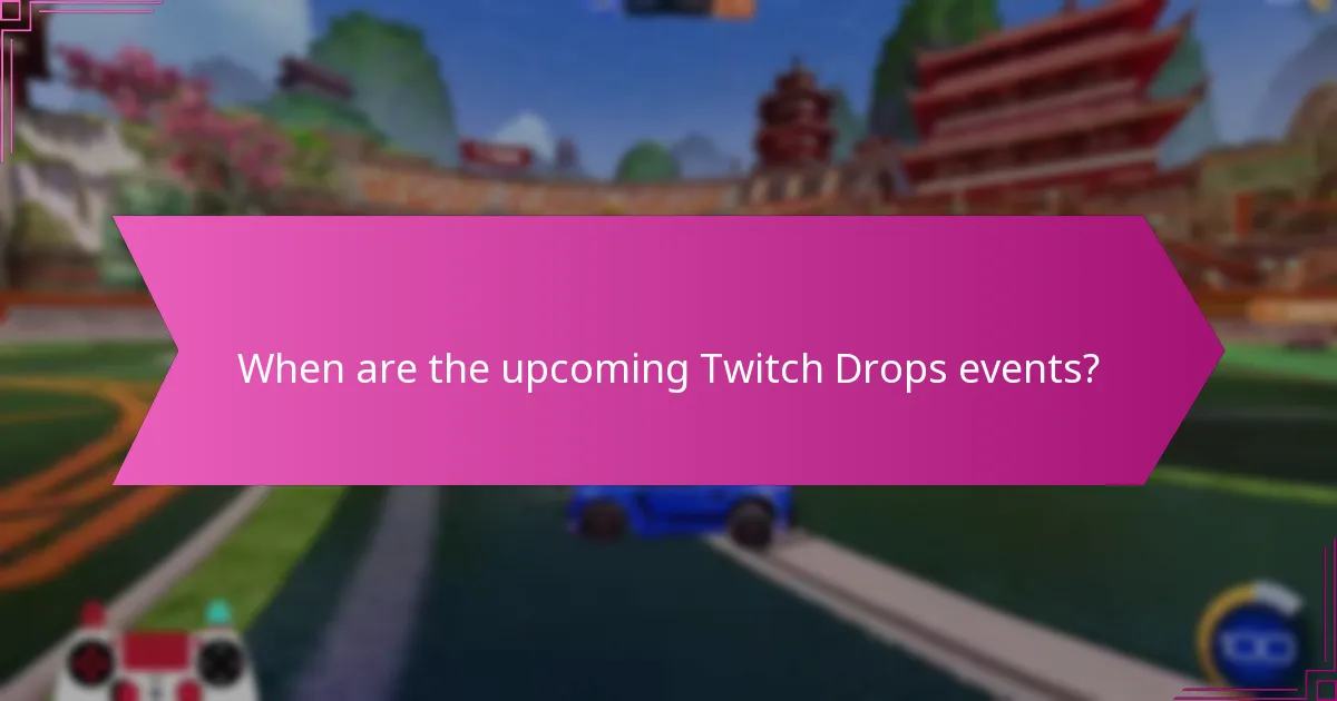 When are the upcoming Twitch Drops events?